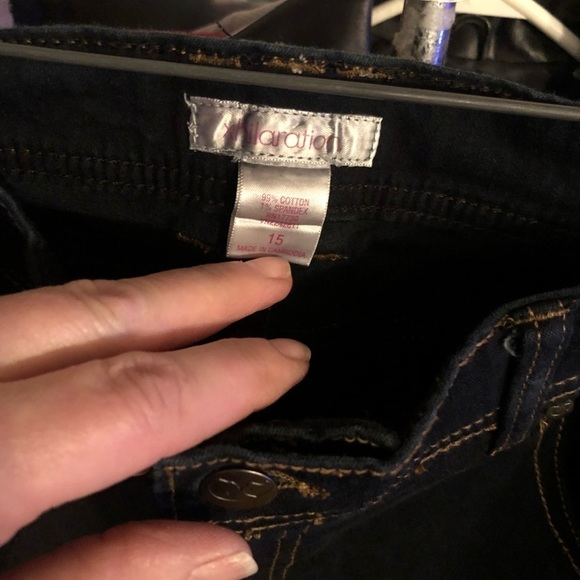Xhilaration size 15 very black stretch skinny jeans lightweight denim jeans - Picture 12 of 15